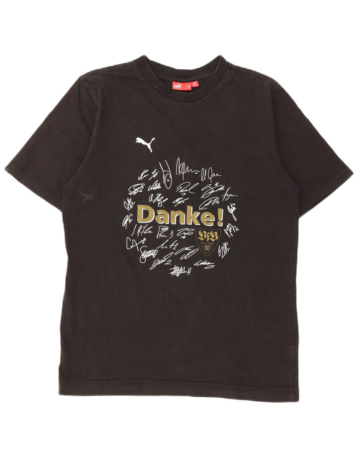 Puma Mens Graphic T-Shirt Top Small Black Cotton
