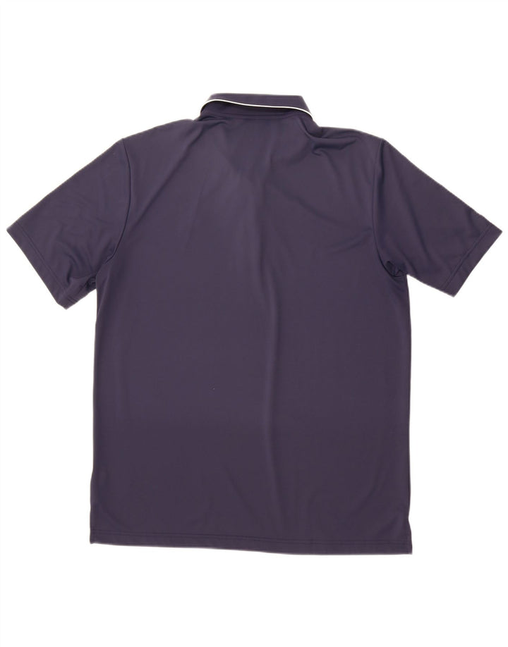 Adidas Mens Polo Shirt Medium Navy Blue Polyester