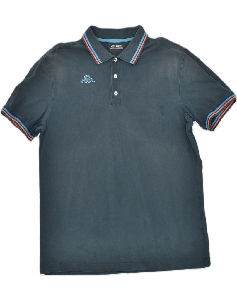 KAPPA Mens Polo Shirt XL Blue Cotton | Vintage Kappa | Thrift | Second-Hand Kappa | Used Clothing | Messina Hembry 