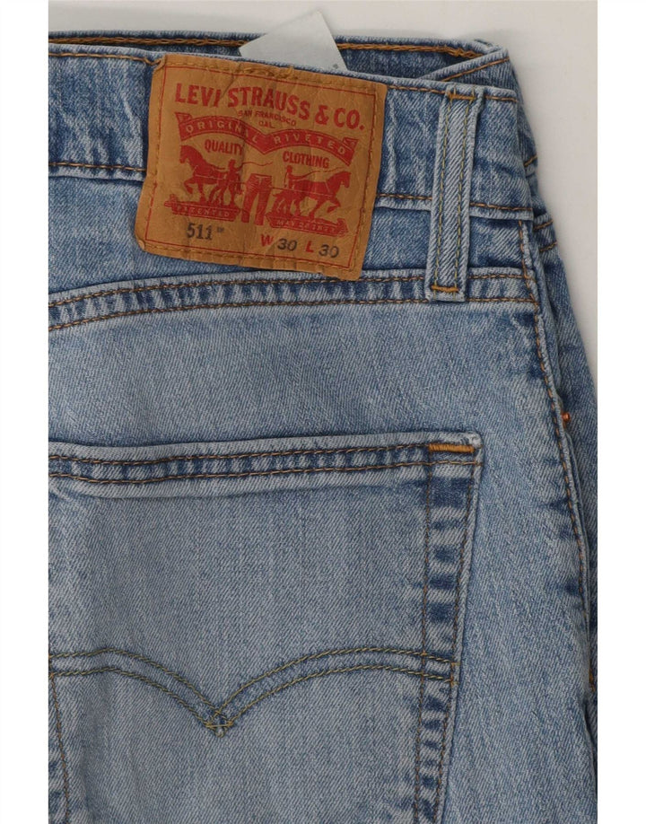 Levi's Mens 511 Slim Jeans W30 L30 Blue Cotton