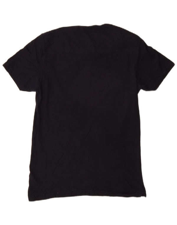 French Connection Mens T-Shirt Top Medium Navy Blue Cotton
