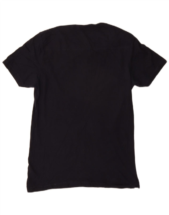 French Connection Mens T-Shirt Top Medium Navy Blue Cotton