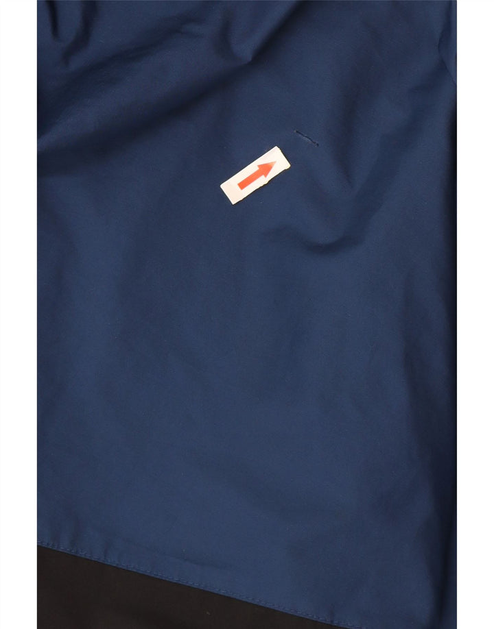 Adidas Mens Hooded Tracksuit Top Jacket Medium Blue Colourblock Polyester