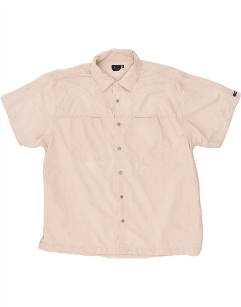 BERGHAUS Mens Short Sleeve Shirt XL Beige | Vintage Berghaus | Thrift | Second-Hand Berghaus | Used Clothing | Messina Hembry 
