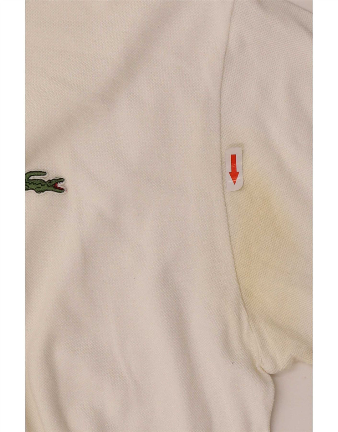 Lacoste Mens Polo Shirt Size 5 Large White Cotton