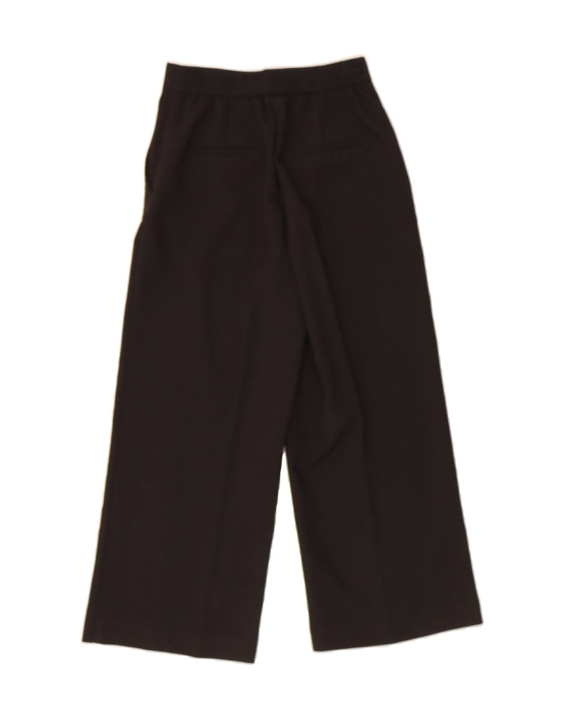 ZARA Womens Wide Leg Chino Trousers Small W27 L24 Black Polyester Vintage Zara and Second-Hand Zara from Messina Hembry 