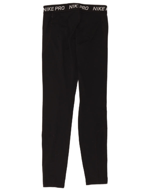 Nike Womens Graphic Leggings UK 10 Small  Black Polyester