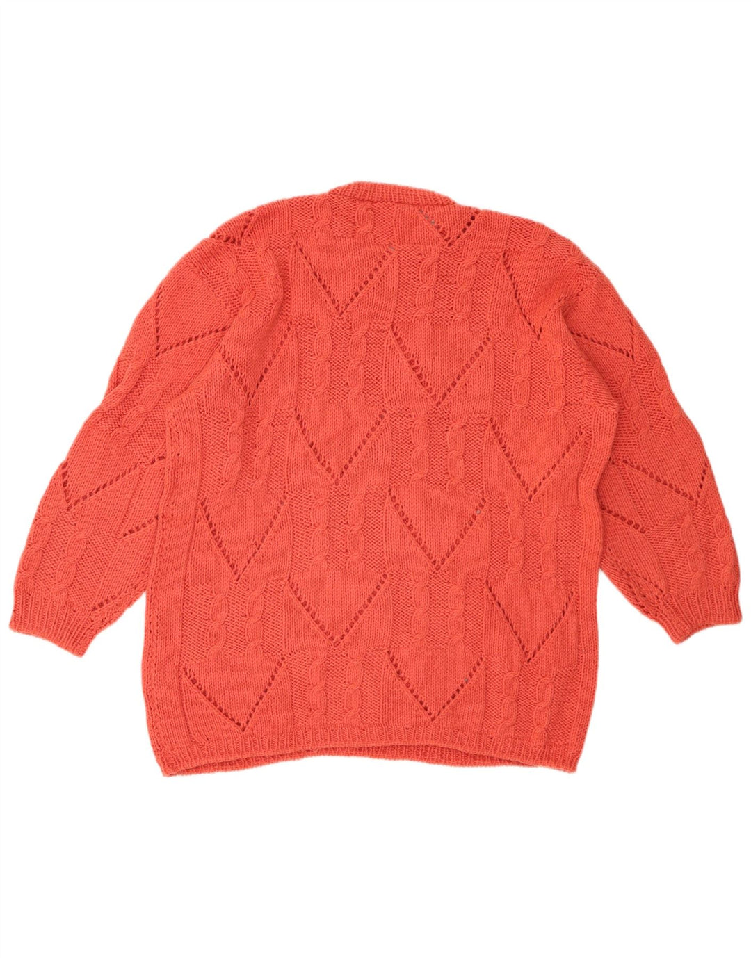 VINTAGE Womens Crew Neck Jumper Sweater UK 18 XL Red