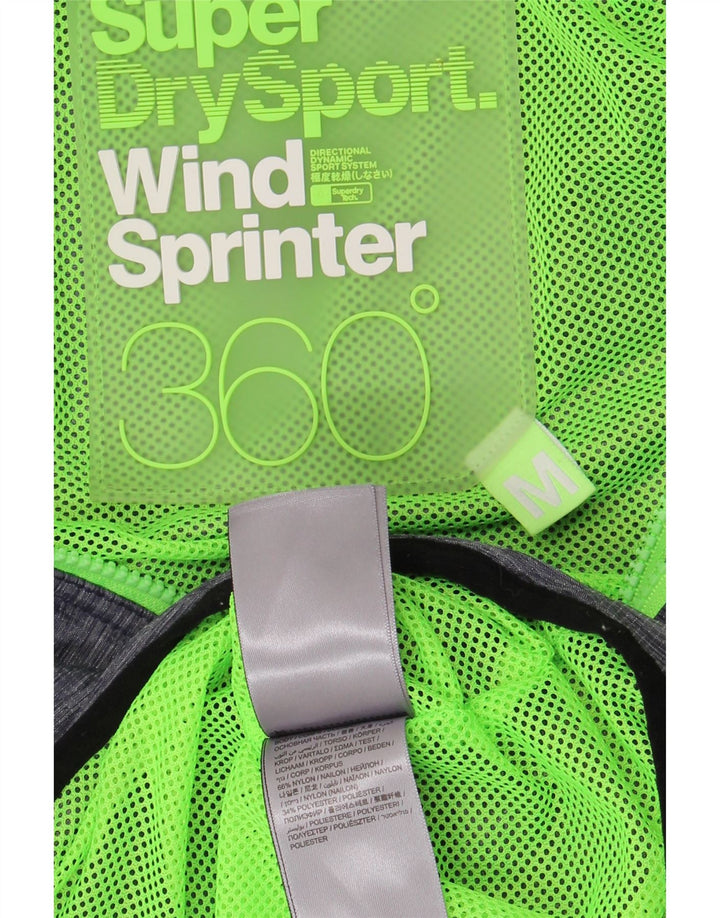 Superdry Womens Hooded Windbreaker Jacket UK 14 Medium Navy Blue Nylon