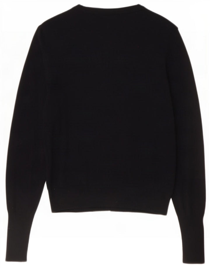 Marks & Spencer Womens Cardigan Sweater UK 10 Small Black Viscose