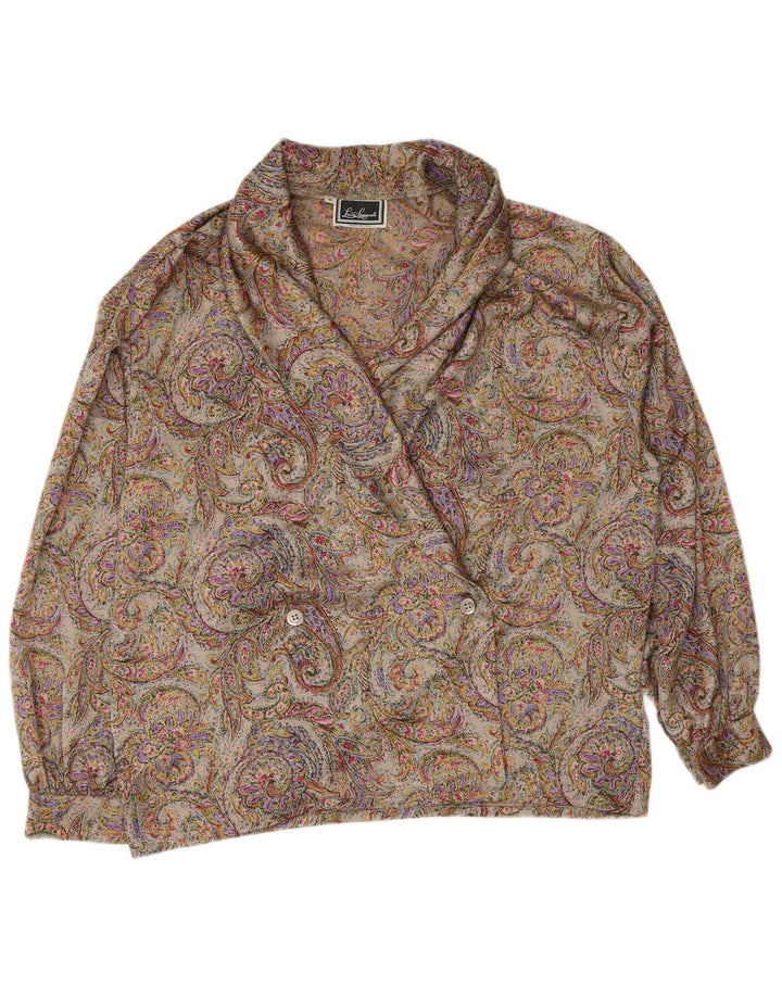 Luisa Spagnoli Womens Shirt Blouse UK 14 Medium Multicoloured Paisley