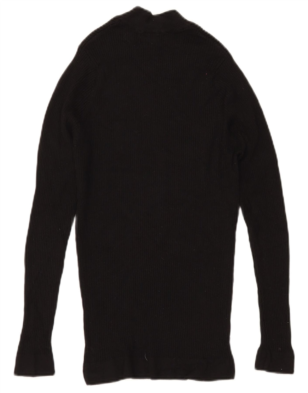 ZARA Womens Turtle Neck Jumper Sweater UK 8 Small Black Viscose