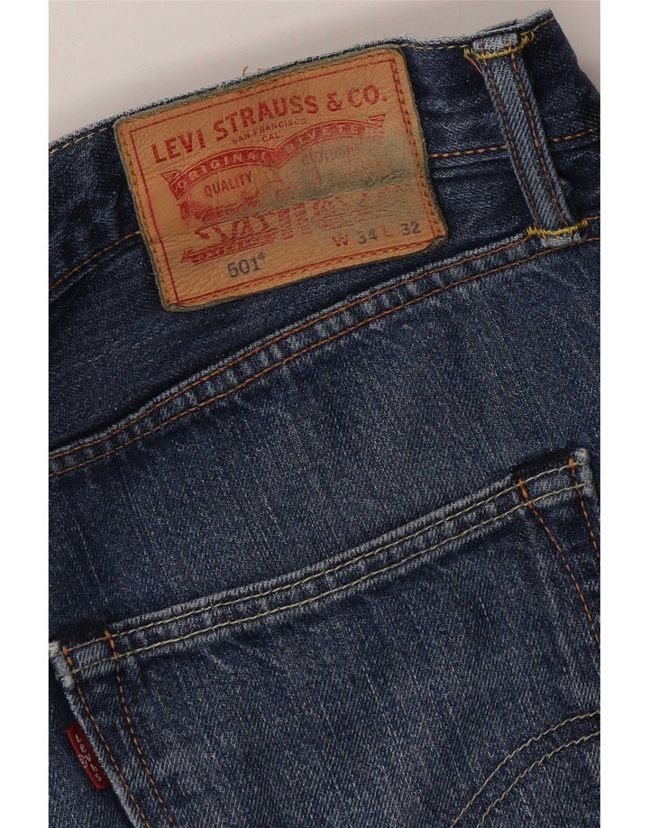 Levi's Mens 501 Straight Jeans W34 L32 Blue