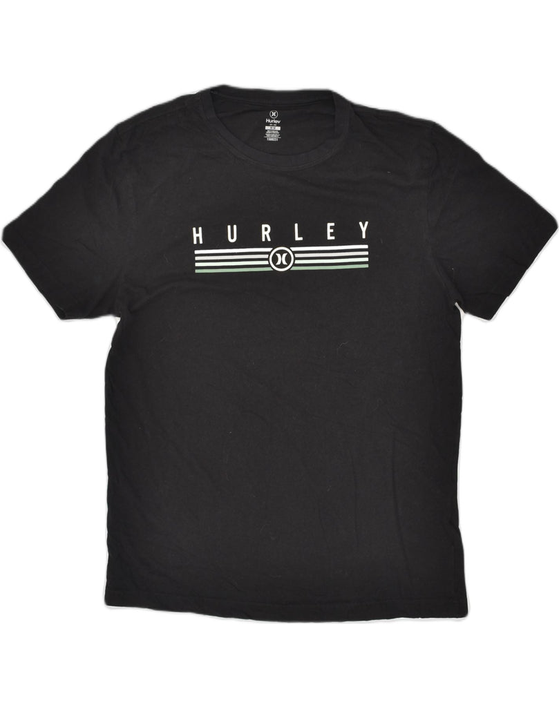 HURLEY Mens Graphic T-Shirt Top Medium Black Cotton | Vintage Hurley | Thrift | Second-Hand Hurley | Used Clothing | Messina Hembry 