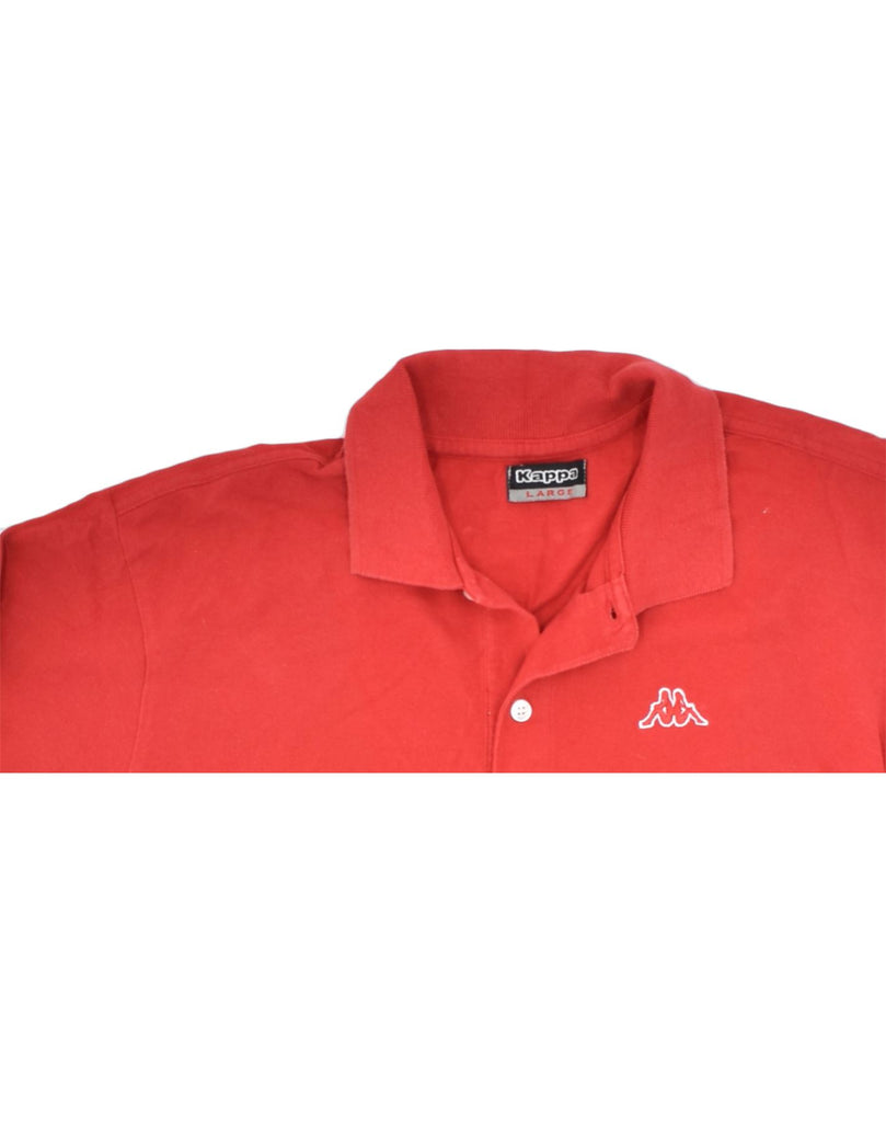 KAPPA Mens Polo Shirt Large Red Cotton | Vintage | Thrift | Second-Hand | Used Clothing | Messina Hembry 