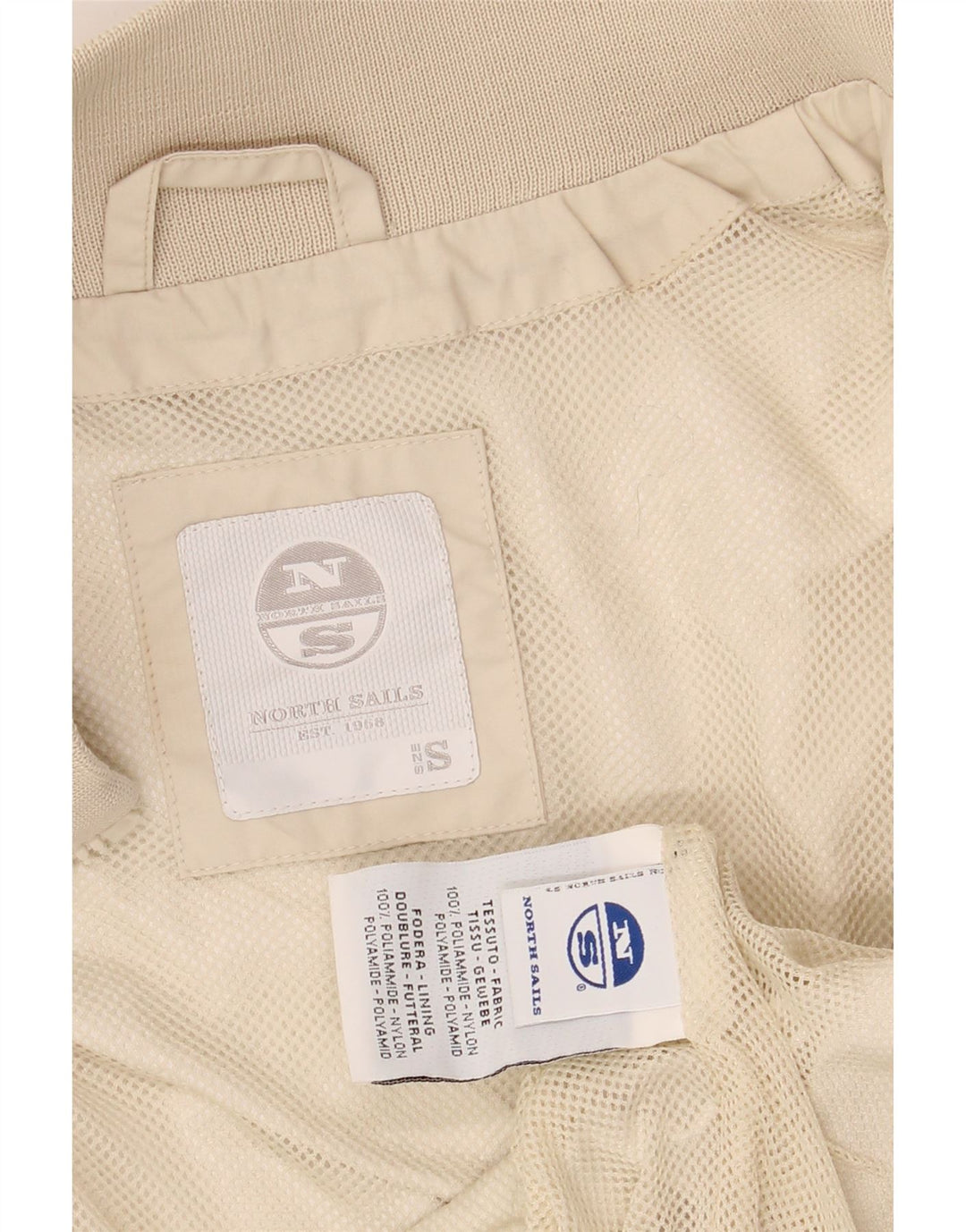 NORTH SAILS Womens Bomber Jacket UK 10 Small Beige Polyamide