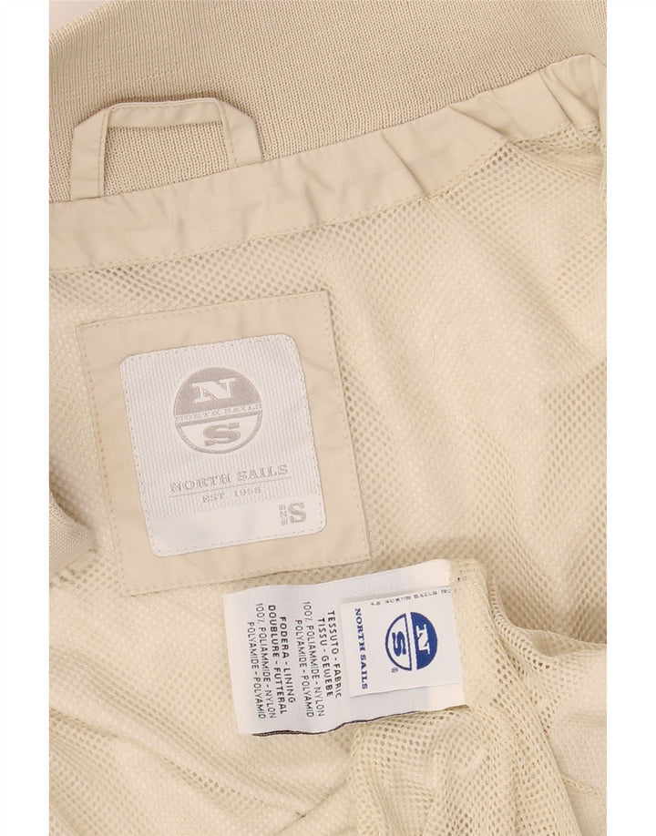 NORTH SAILS Womens Bomber Jacket UK 10 Small Beige Polyamide