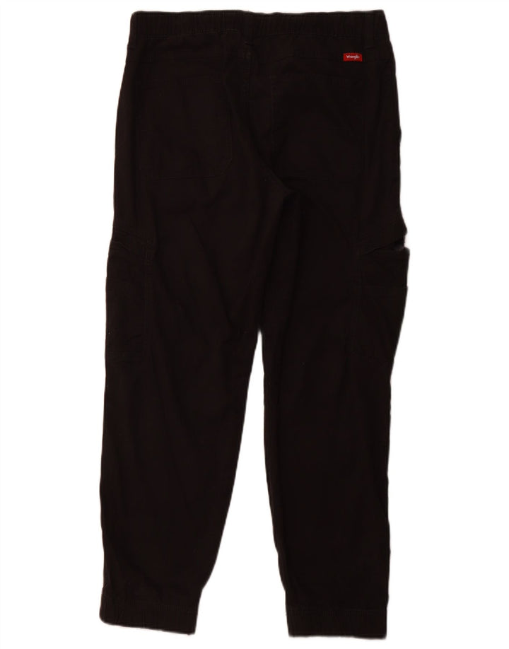 WRANGLER Boys Joggers Cargo Trousers 15-16 Years W32 L27 Black Cotton