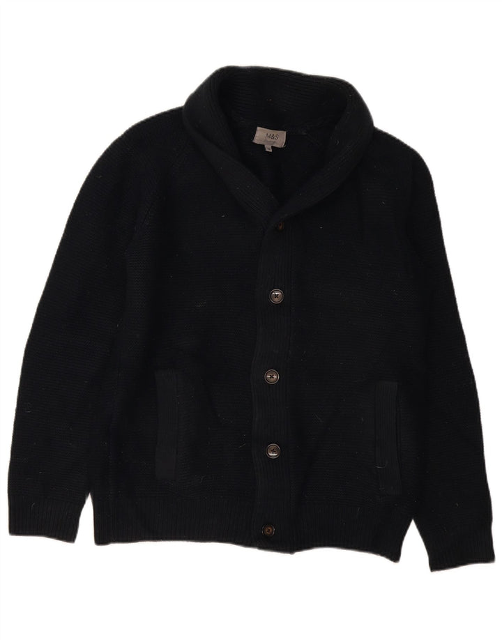 Marks & Spencer Mens Cardigan Sweater Small Navy Blue Acrylic