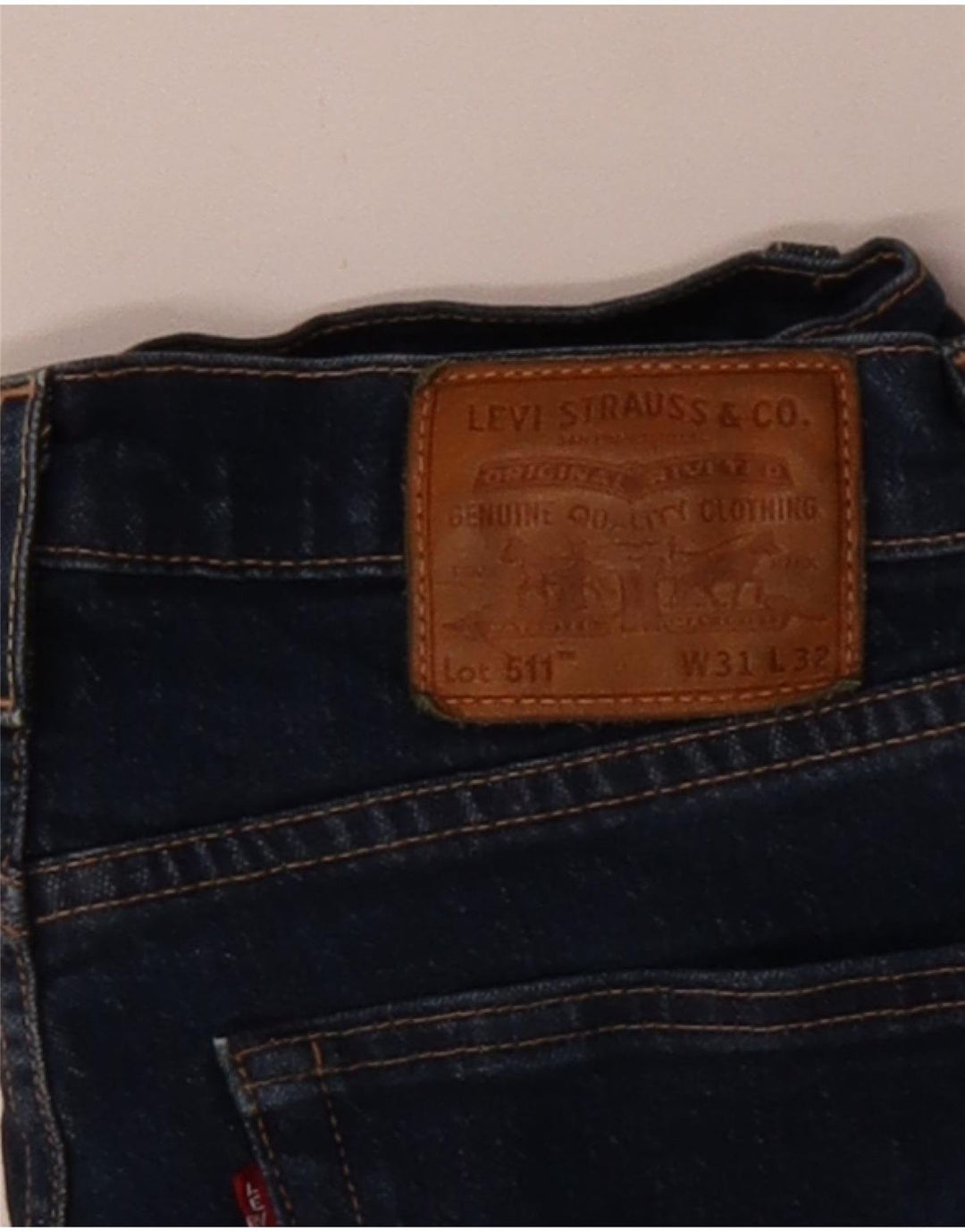 Levi's Mens 511 Slim Jeans W31 L32 Navy Blue Cotton