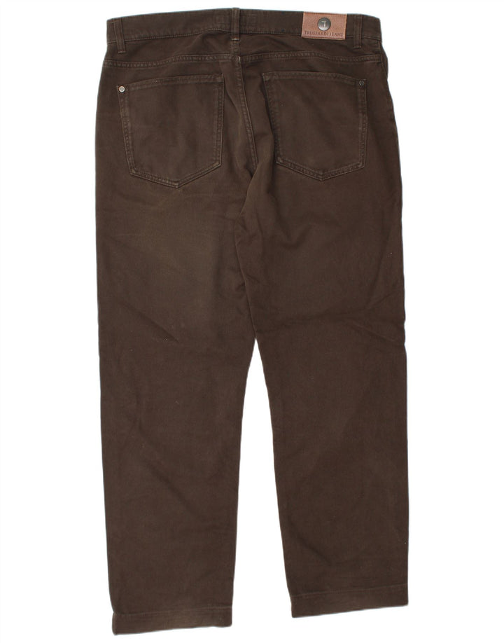 Trussardi Mens Straight Jeans IT 52 XL W36 L29 Brown