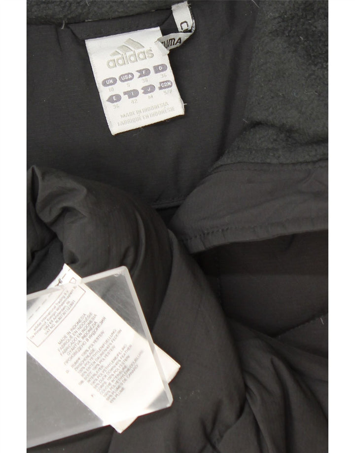 ADIDAS Womens Clima Proof Padded Gilet UK 10 Small  Black Polyester