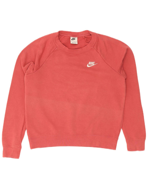 Nike Womens Sweatshirt Jumper UK 6 XS Pink Cotton