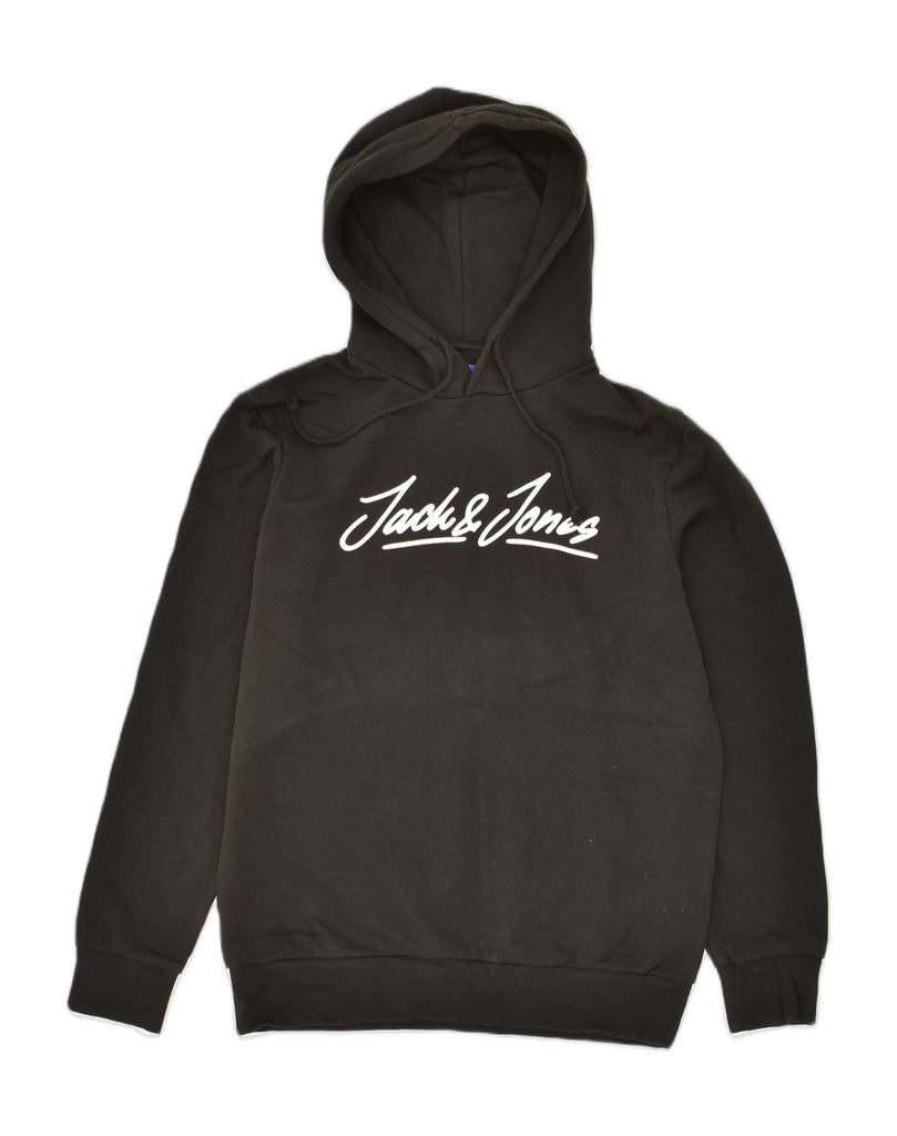 JACK & JONES Mens Graphic Hoodie Jumper Large Black Cotton | Vintage Jack & Jones | Thrift | Second-Hand Jack & Jones | Used Clothing | Messina Hembry 