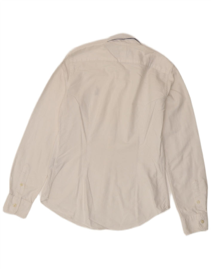 Ralph Lauren Womens Slim Fit Shirt US 6 Medium White Cotton