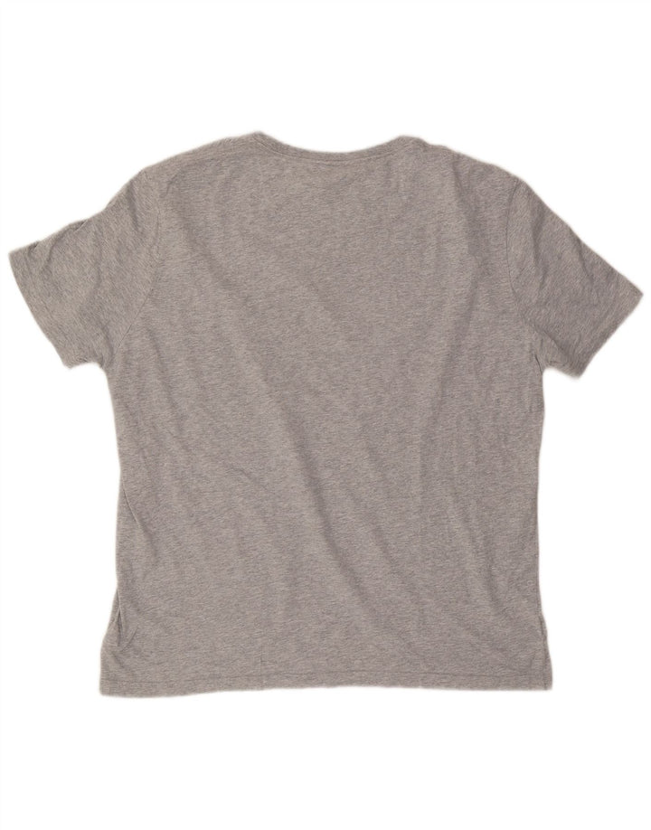 CANTERBURY Mens Graphic T-Shirt Top 2XL Grey Flecked Cotton