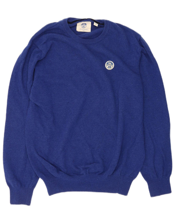 North Sails Mens Crew Neck Jumper Sweater 2XL Blue Wool