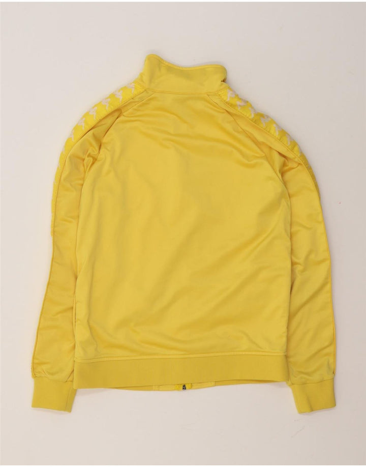 Kappa Mens Graphic Tracksuit Top Jacket Medium Yellow Polyester