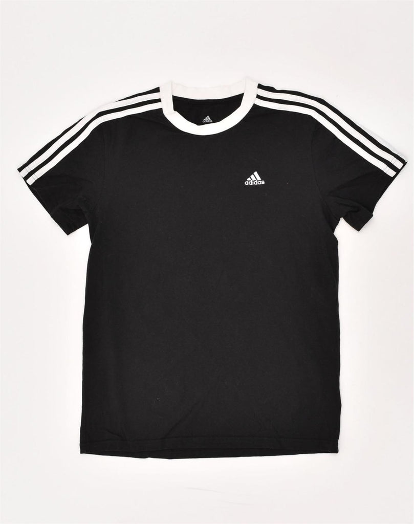 ADIDAS Womens T-Shirt Top UK 6 XS Black Cotton | Vintage Adidas | Thrift | Second-Hand Adidas | Used Clothing | Messina Hembry 