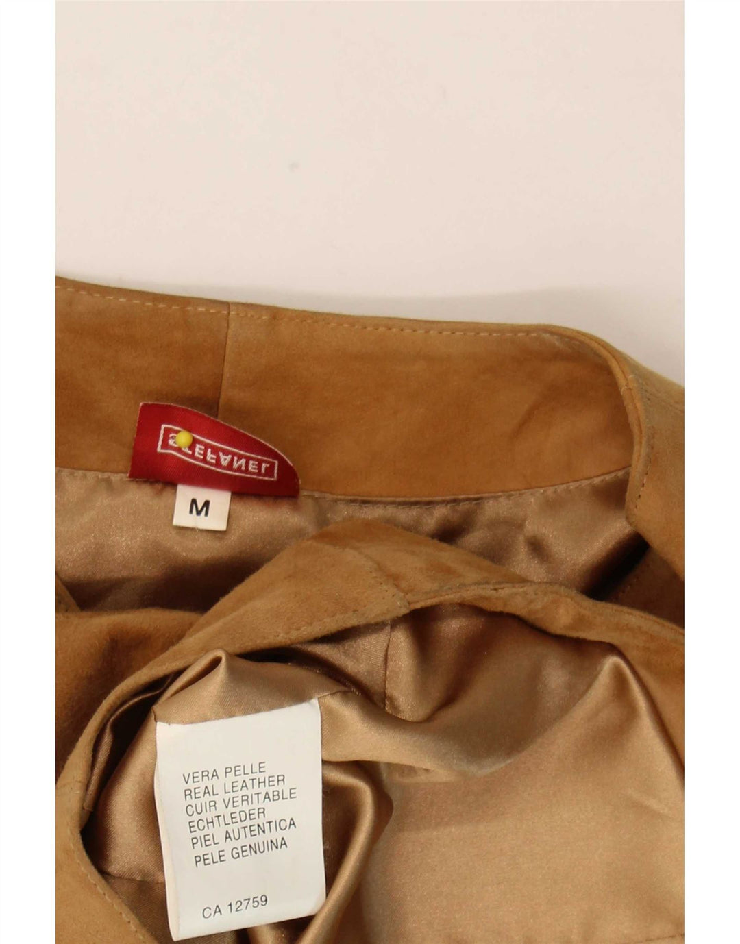 Stefanel Womens Suede Waistcoat UK 12 Medium Beige Leather