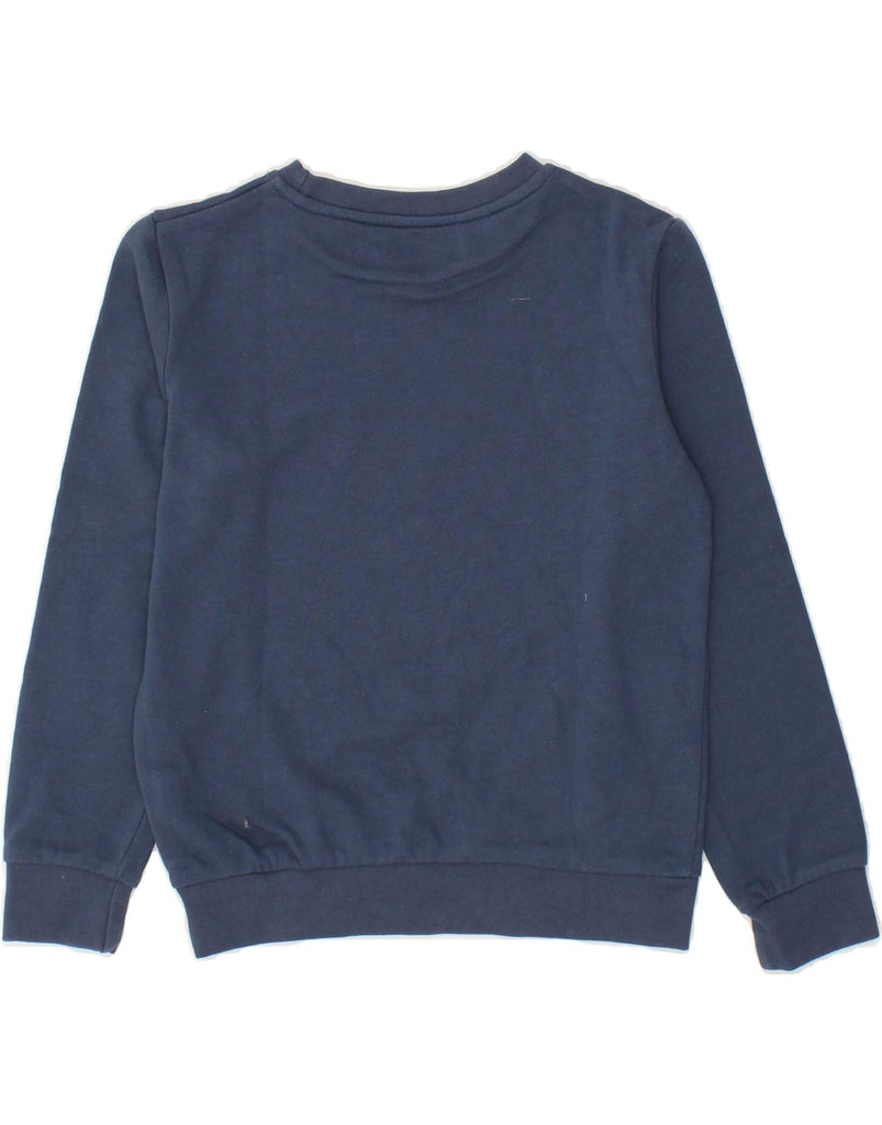 KAPPA Girls Graphic Sweatshirt Jumper 9-10 Years Navy Blue Cotton Vintage Kappa and Second-Hand Kappa from Messina Hembry 