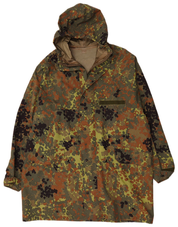 Vintage Mens Hooded Parka Jacket UK 44 2XL Khaki Camouflage