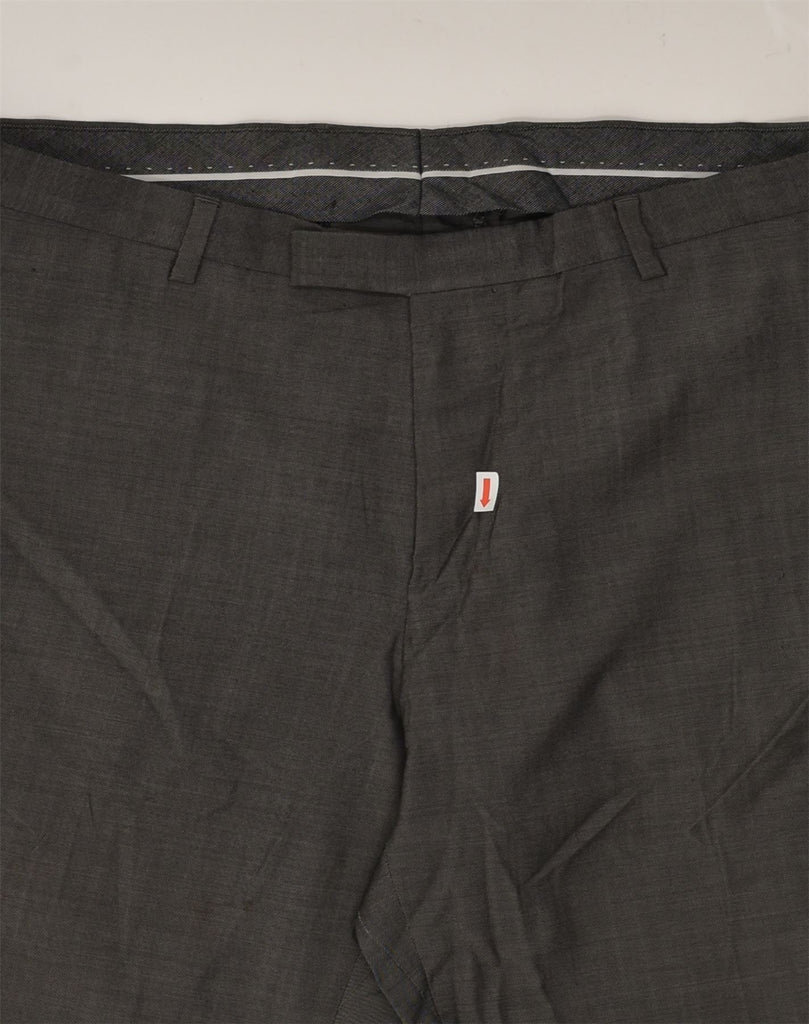 HUGO BOSS Mens Slim Suit Trousers IT 52 XL W34 L30  Grey Virgin Wool | Vintage Hugo Boss | Thrift | Second-Hand Hugo Boss | Used Clothing | Messina Hembry 