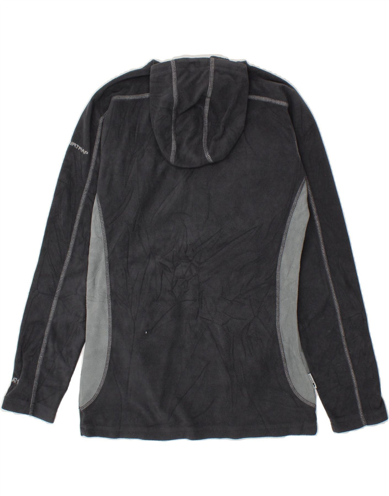 TRESPASS Womens Hooded Zip Neck Fleece Jumper UK 12 Medium Grey | Vintage Trespass | Thrift | Second-Hand Trespass | Used Clothing | Messina Hembry 