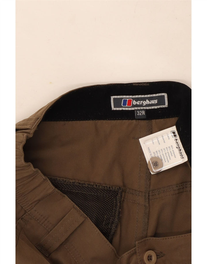 Berghaus Womens Straight Cargo Trousers W32 L30 Brown Polyester