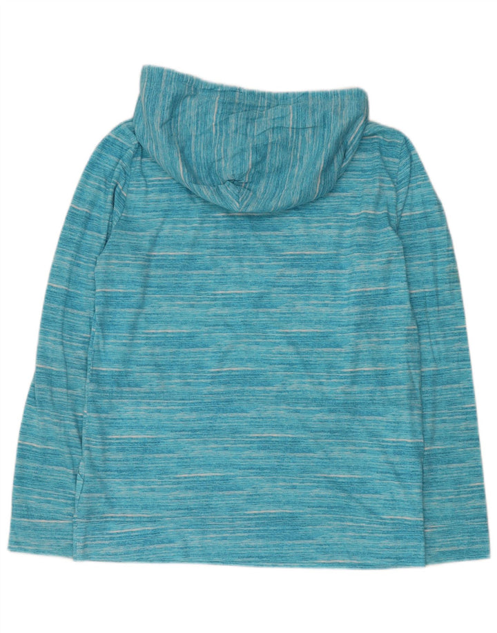 HOLLISTER Mens Hoodie Jumper Medium Blue Flecked Cotton