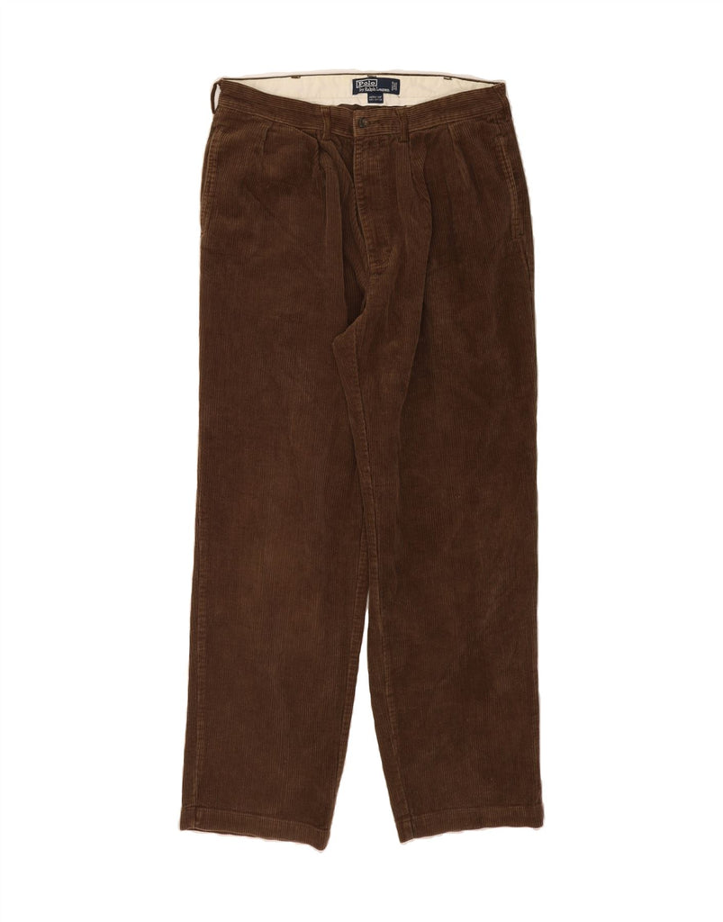POLO RALPH LAUREN Mens Andrew Pant Corduroy Trousers W35 L34 Brown Vintage Polo Ralph Lauren and Second-Hand Polo Ralph Lauren from Messina Hembry 