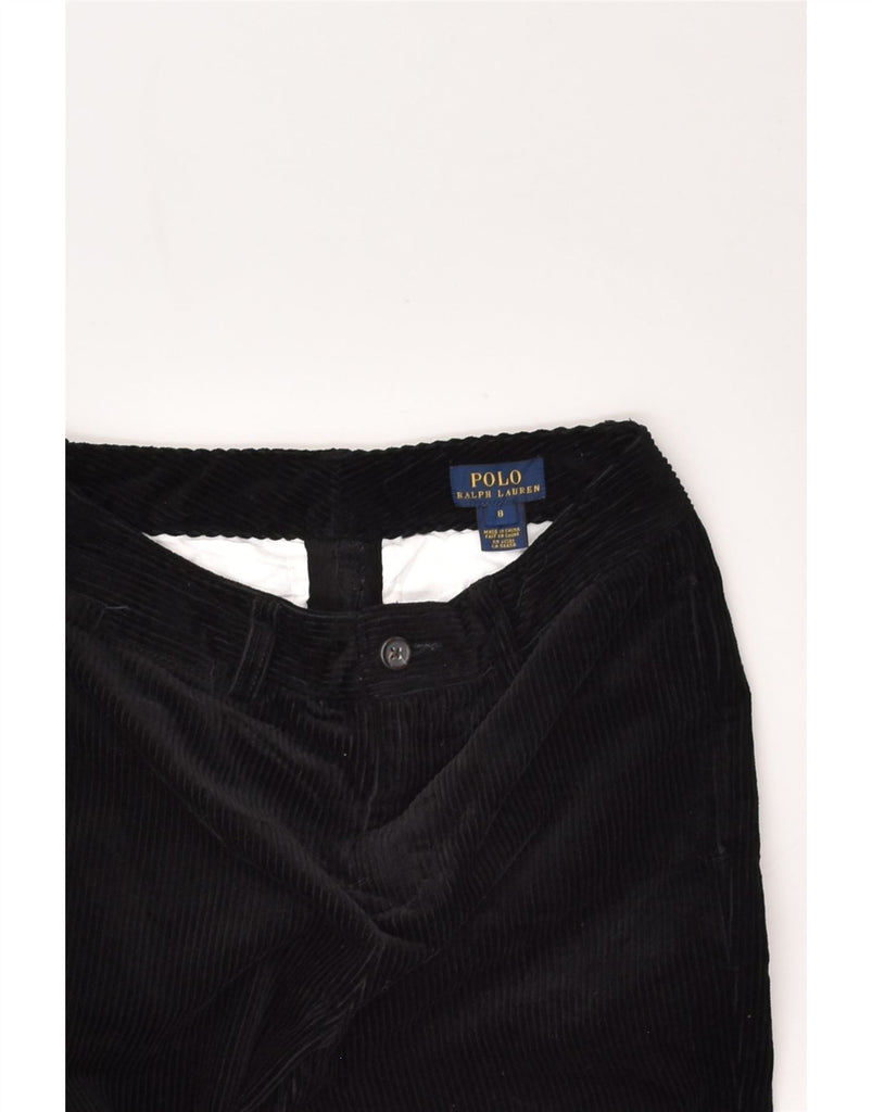 POLO RALPH LAUREN Girls Corduroy Trousers 7-8 Years W25 L25  Black Cotton | Vintage Polo Ralph Lauren | Thrift | Second-Hand Polo Ralph Lauren | Used Clothing | Messina Hembry 