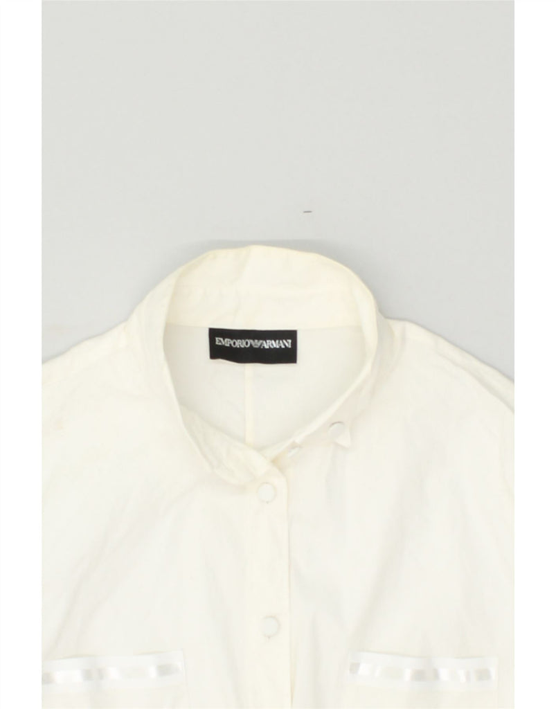 EMPORIO ARMANI Womens Shirt UK 12 Medium White | Vintage Emporio Armani | Thrift | Second-Hand Emporio Armani | Used Clothing | Messina Hembry 