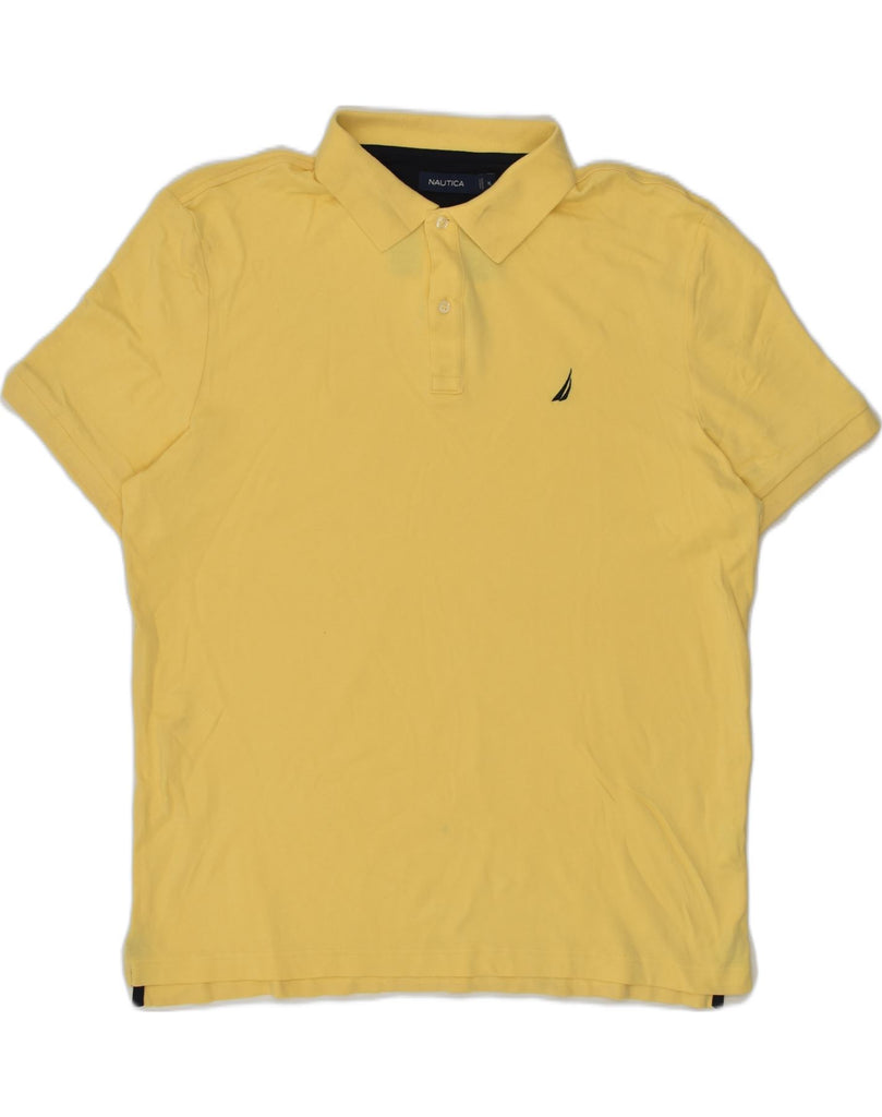 NAUTICA Mens Polo Shirt XL Yellow Cotton | Vintage Nautica | Thrift | Second-Hand Nautica | Used Clothing | Messina Hembry 