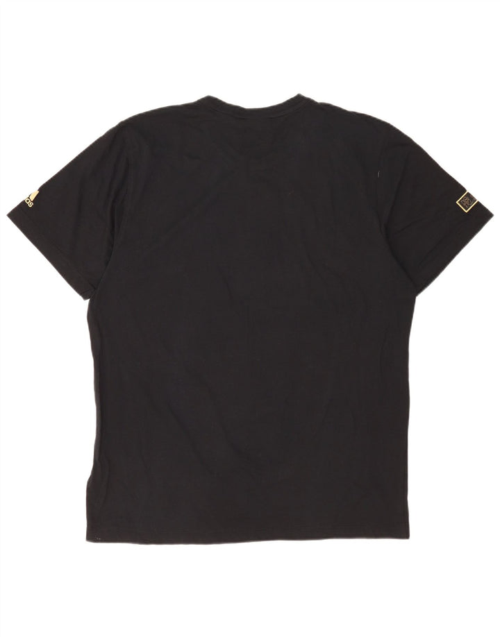 Adidas Mens Graphic T-Shirt Top Large Black Cotton