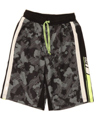 RUSSELL ATHLETIC Boys Sport Shorts 14-15 Years XL Black Camouflage