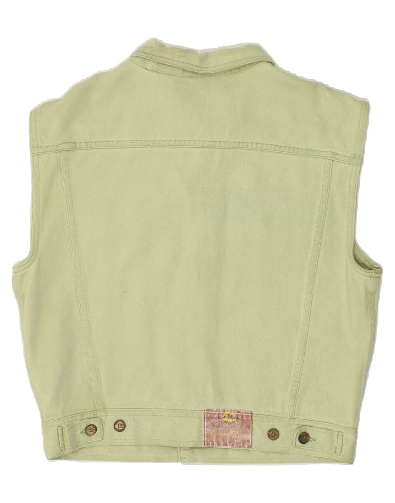 VINTAGE Womens Denim Gilet IT 42 Medium Green Cotton | Vintage Vintage | Thrift | Second-Hand Vintage | Used Clothing | Messina Hembry 