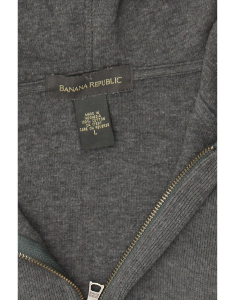 BANANA REPUBLIC Mens Hoodie Jumper Large Grey Cotton Vintage Banana Republic and Second-Hand Banana Republic from Messina Hembry 