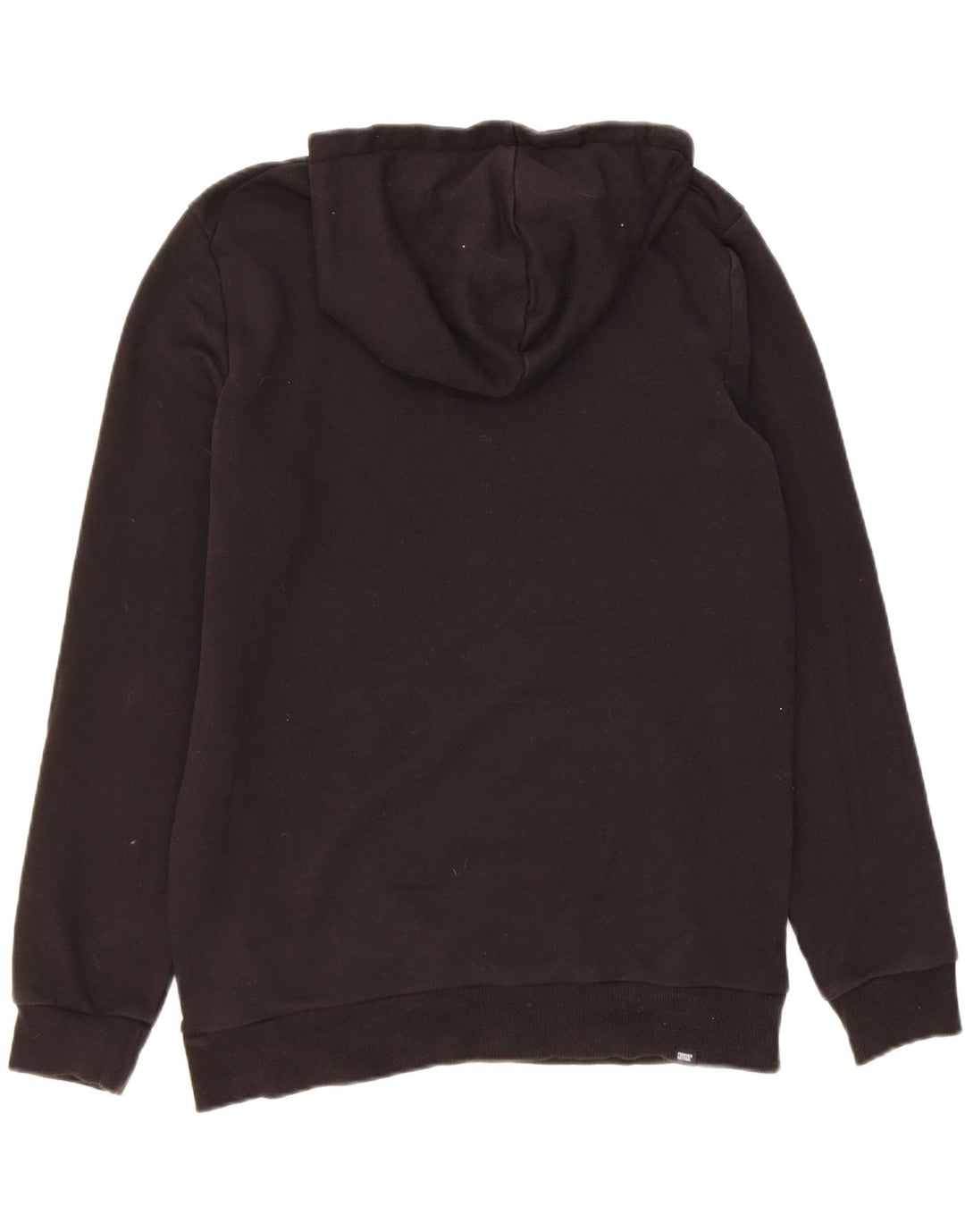 PUMA Mens Graphic Hoodie Jumper Medium Black Cotton Vintage Puma and Second-Hand Puma from Messina Hembry 