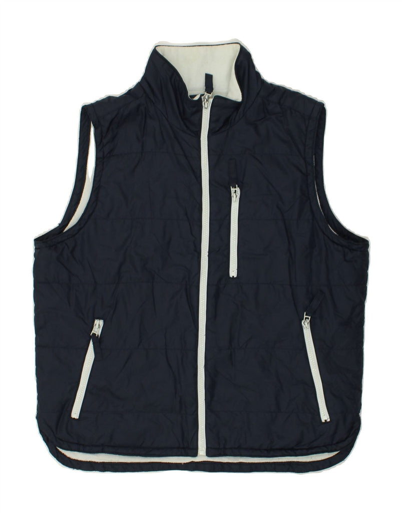 CHAMPION Mens Padded Gilet UK 38 Medium Navy Blue Polyamide | Vintage Champion | Thrift | Second-Hand Champion | Used Clothing | Messina Hembry 